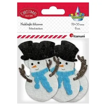 Set školních potřeb Naklejki filcowe bałwanki 55x70mm 6szt