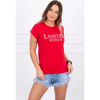 Dámské triko LIMITED EDITION 65296 červené, VELIKOST UNI ( S, M , L )