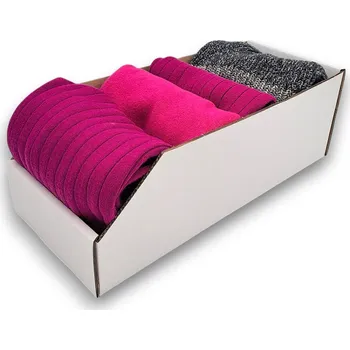 Úložný box KARTON PAK Úložné boxy na oblečení, organizéry do skříně BÍLÝ KARTON 20x47cm