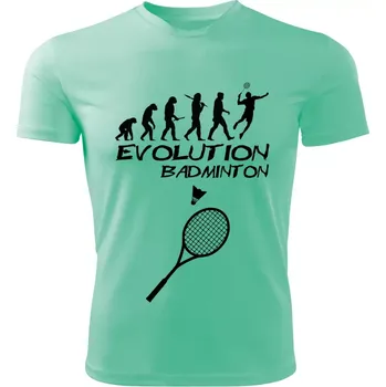 Pánské tričko BADMINTON tričko Evolution mátové S (pánské tričko EVOLUTION sportovní)