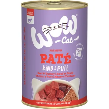 Krmivo pro kočku WOW Cat konzerva Paté Hovězí s krocanem Adult 400g