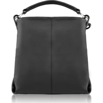 Kabelka Abruzzo Dámská velká kožená taška přes rameno do práce i na nákupy Abruzzo černá