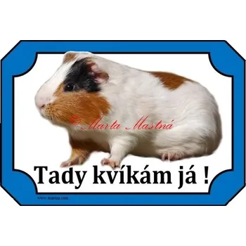 Cedulka morče bílé - Bez samolepicí vrstvy