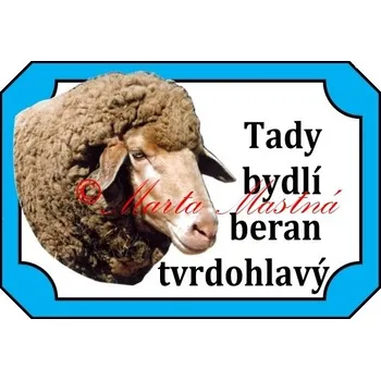 Cedulka beran, ovce merino tvrdohlavý - Bez samolepicí vrstvy