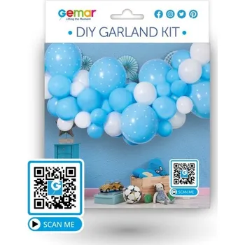 Gemar Balónková girlanda modro-bílá 66 ks