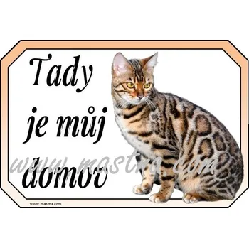 Cedulka kočka bengálská 2 - Bez samolepicí vrstvy