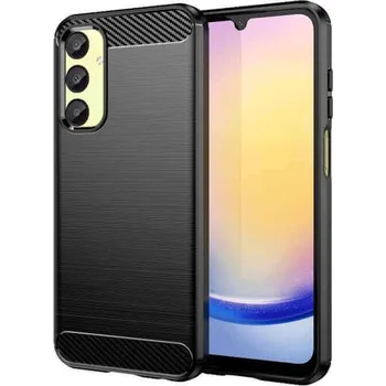 Pouzdro na mobilní telefon Ochranný silikonový obal karbon pro Samsung Galaxy A16 5G - černý