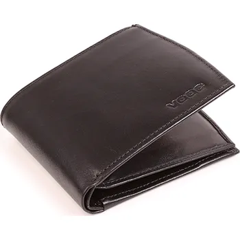 Peněženka VOOC Pohodlná pánská peněženka z pravé kůže; černá