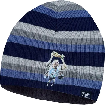 Čepice Numberoplus Dětská fotbalová pletená čepice - Argentina Messi MJ10 Barva: Modrá