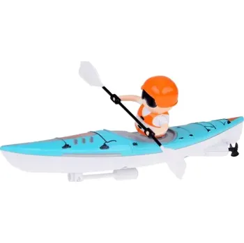 RC model auta Kajak s veslařem na dálkové ovládání, modrý