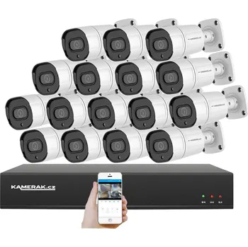 Kompletní kamerový systém PoE IP 16 kamerový set XM-1608B 4MPx, CZ menu