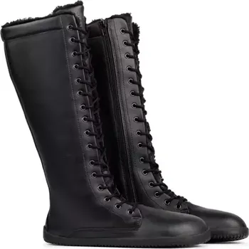 Dámské baleríny Ahinsa shoes Barefoot zimní vysoké boty Ahinsa Jaya Tall winter černé 41