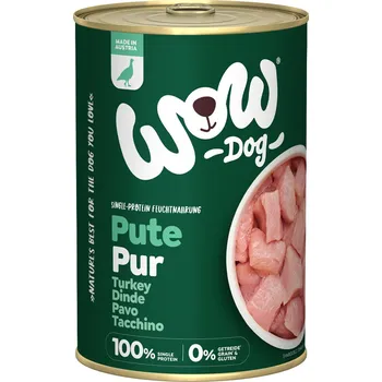 Krmivo pro psa WOW Dog konzerva PUR Krocan monoprotein 400g