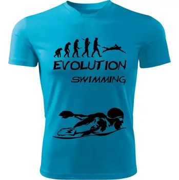 Chlapecké tričko Evolution SWIMMING dětské tričko tyrkysové (dětské tričko EVOLUTION SWIMMING plavání )
