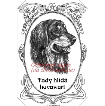Cedulka hovawart ovál 2 - Bez samolepicí vrstvy