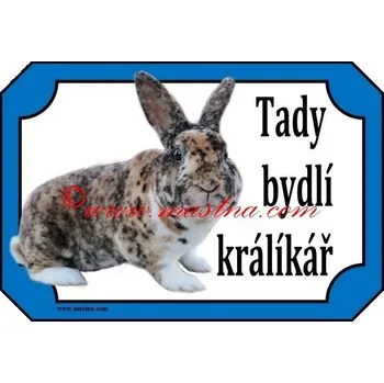 Tabulka králík rex malý plášťový černožlutý - Bez samolepicí vrstvy