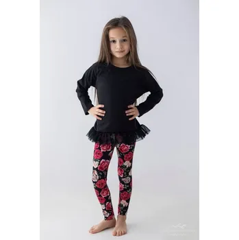 Dívčí šaty Tunika dlouhá s tylem Lily Grey černá - 104