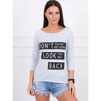 Dámské tričko Dámské triko s 3/4 rukávem ve světle šedé barvě 51282, VELIKOST UNI ( XS, S, M )