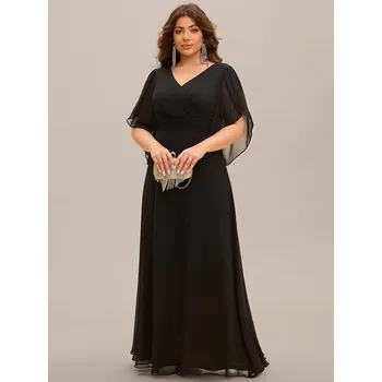 Dámské šaty Ever Pretty plesové šaty černé 2270 Velikost: 7XL / 54 / 22 / 26