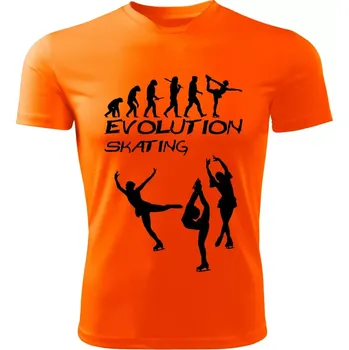 Chlapecké tričko Evolution SKATING dětské tričko oranžové (dětské tričko EVOLUTION SKATING krasobruslení)