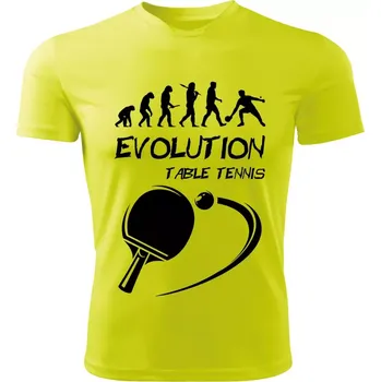 Chlapecké tričko Evolution TABLE TENNIS dětské tričko limetkové (dětské tričko EVOLUTION TABLE TENNIS stolní tenis)