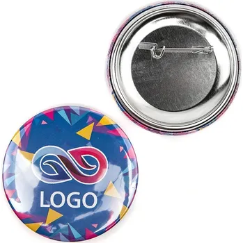 Buttony NORRIS - reklamní placky s plnobarevným potiskem Velikost: 44 mm, Cenové rozmezí: 1000 - 2999 ks reklamní placky s plnobarevným potiskem