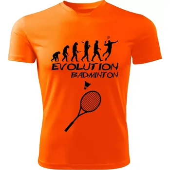 Evolution BADMINTON dětské tričko oranžové 122 (dětské tričko EVOLUTION)
