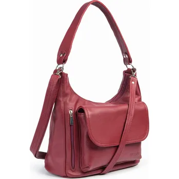 Kabelka VOOC Střední premiová kabela z pravé italské kůže VOOC; bordó