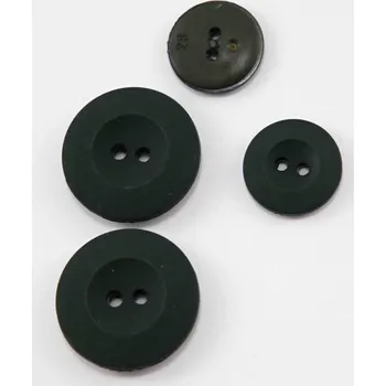 Knoflík Dírkový knoflík - tmavá zelená - průměr 1,65 cm