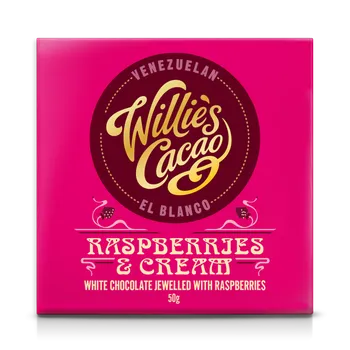Čokoláda RASPBERRIES & CREAM Willie´s Cacao 50 g