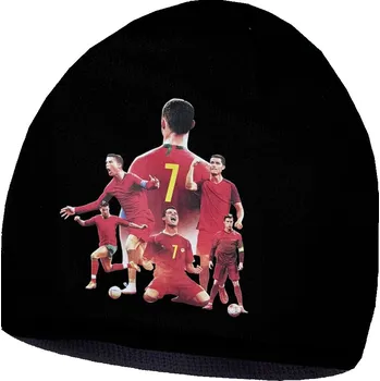 Čepice Numberoplus Dětská fotbalová pletená čepice - Cristiano Ronaldo 100 goals Barva: vzor2