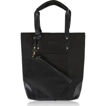 Kabelka Paolo Peruzzi Velká dámská shopper taška s doplňkovou taštičkou na kosmetiku Peruzzi černá