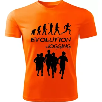Evolution JOGGING dětské tričko oranžové 122 (dětské tričko EVOLUTION JOGGING běh)