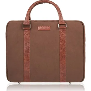 Paolo Peruzzi Textilní taška přes rameno a ruky do práce Peruzzi; hnědá