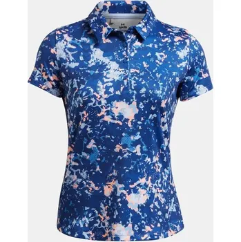 Under Armour W polo Playoff Printed - tmavě modro oranžové: Dámské XL