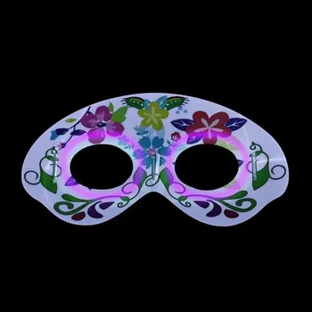 Karnevalová maska Amscan Maska - Dia De Los Muertos, svietiaca, biela