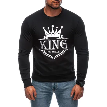 Pánská mikina Pánská mikina bez kapuce 1680B - černá - XXL