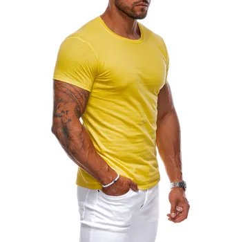 Pánské tričko Pánské základní tričko 970S - žluté - XXL