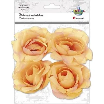 Set školních potřeb Materiałowe róże 3D 75mm herbaciane 4szt
