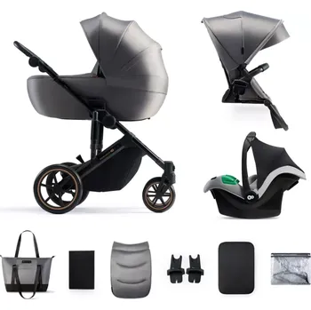 Kočárek KINDERKRAFT SELECT Kočárek kombinovaný 3v1 Prime 2 Shadow Grey Premium (KSPRIM02GRY300I)