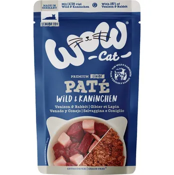 Krmivo pro kočku WOW Cat kapsička Paté Zvěřina s králíkem Senior 125g