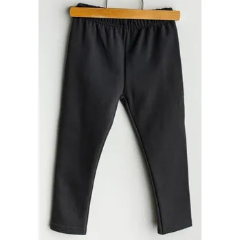 Dívčí legíny Termo legíny dívčí jednobarevné graphite - 122