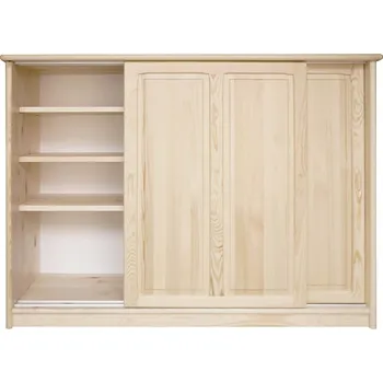 Botník NZL-BO068 Dřevěný botník s posuvnými dveřmi - 133/100/47cm (š/v/h)