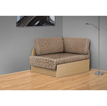 Pohovka Nabytekmorava Rozkládací křesílko Adam barva lamina: Buk 381, Čalounění: Mega 020 Káva