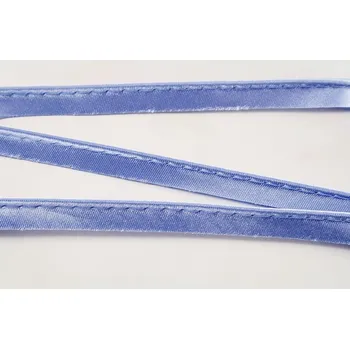 Saténový výpustek - modrá - šířka 1,4 cm