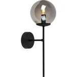 Nástěnné svítidlo Paris, 1x grafitové skleněné stínítko, B