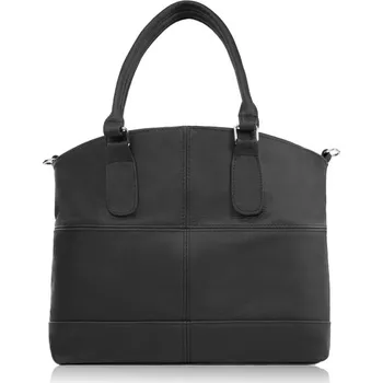 Kabelka Abruzzo Dámská kožená velká taška přes rameno, praktická a prostorná Abruzzo; černá