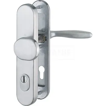 HOPPE Bezpečnostní kování Verona se zakrytím vložky Provedení: klika - koule, Povrch: F69 nerez