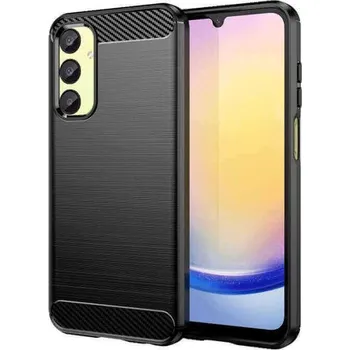 Pouzdro na mobilní telefon Ochranný silikonový obal karbon pro Samsung Galaxy A16 4G - černý