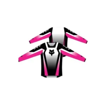 Moto dres Dámský dres Fox Racing Wmns 180 Lean Jersey, Black / Pink, Velikost S